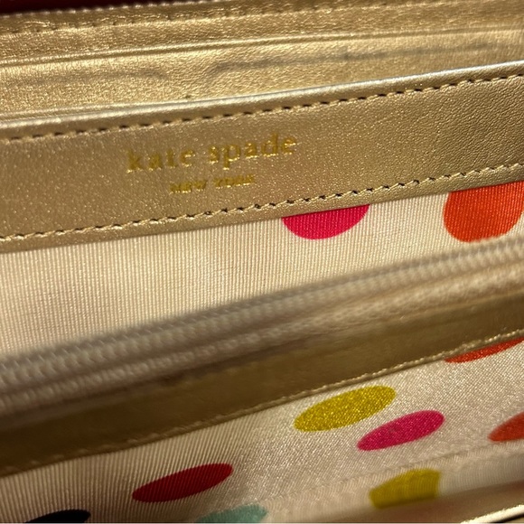 Kate Spade Embossed Patent Leather Zip Around Wallet - Picture 9 of 14